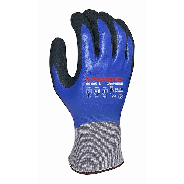 Kyorene Coated Gloves, Kyorene, Gray/Blue, M 12 PK 00-005 (M) - main